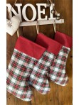 CALCETÍN NAVIDAD CUADROS