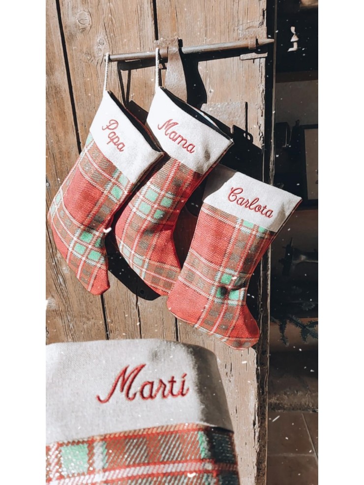 CALCETÍN NAVIDAD ROJO